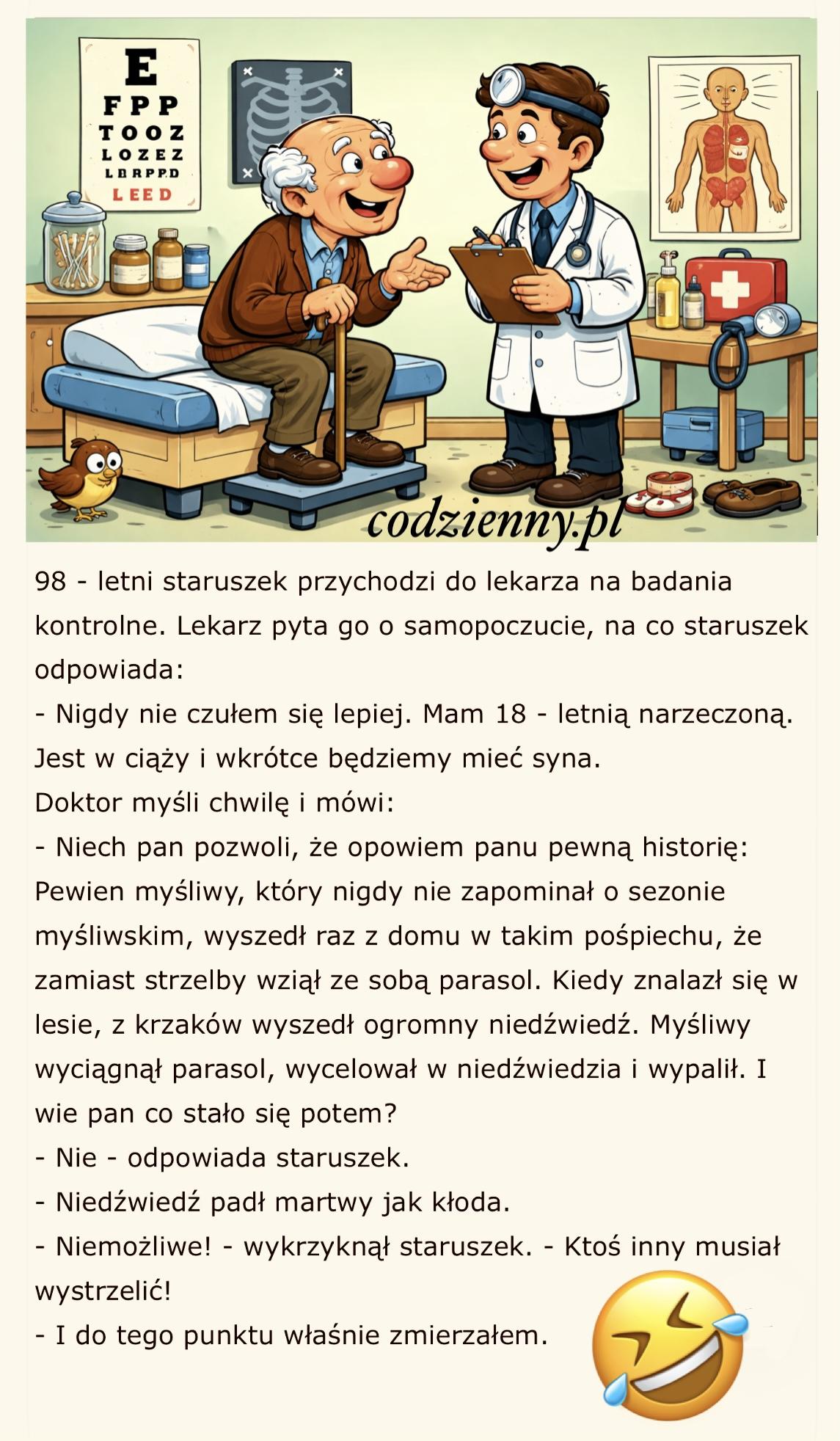Bardzo stary dziadek u lekarza