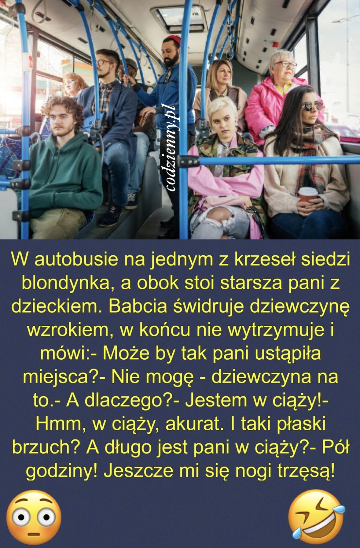 Blondynka w autobusie