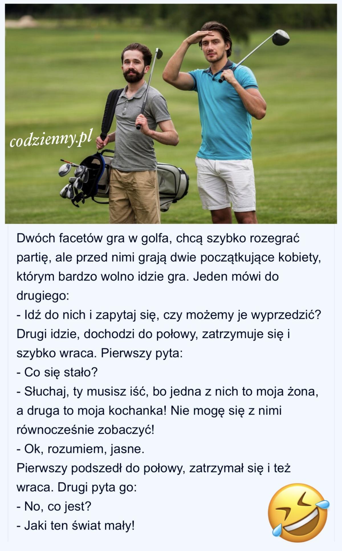 Dwóch kolegów gra w golfa 