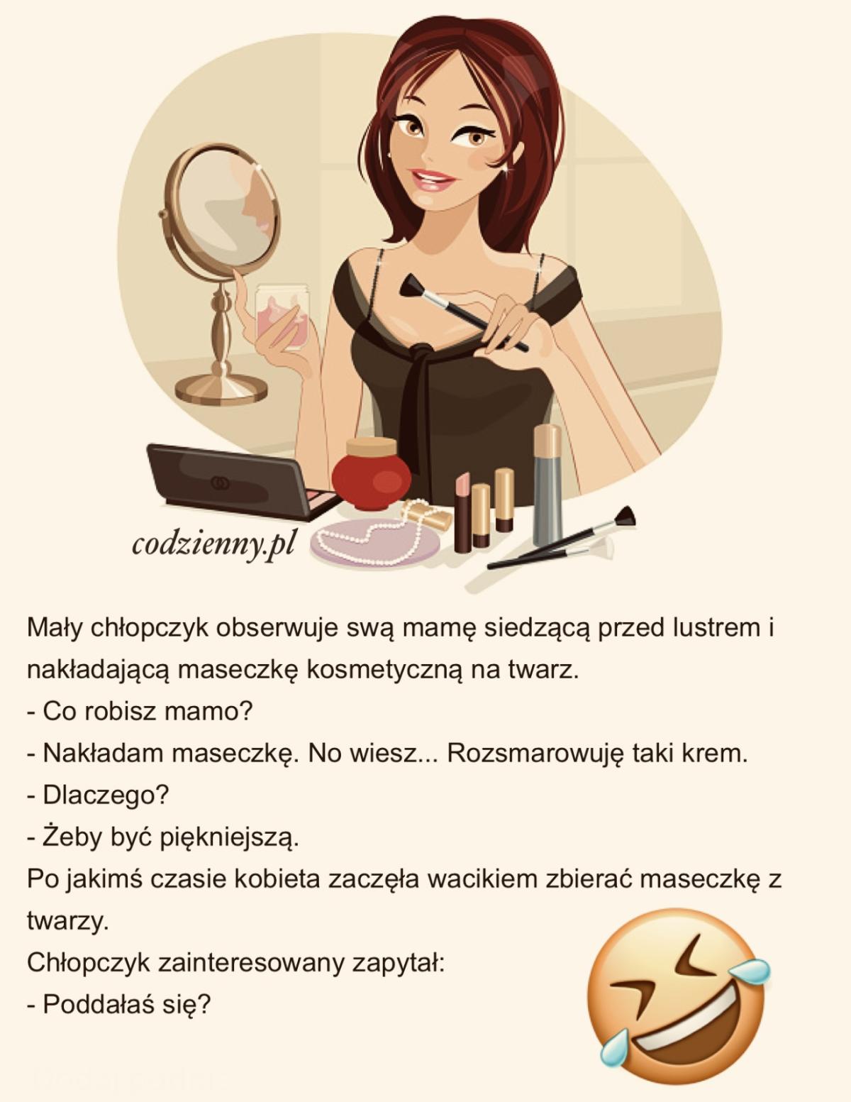 Mama robi małe up 