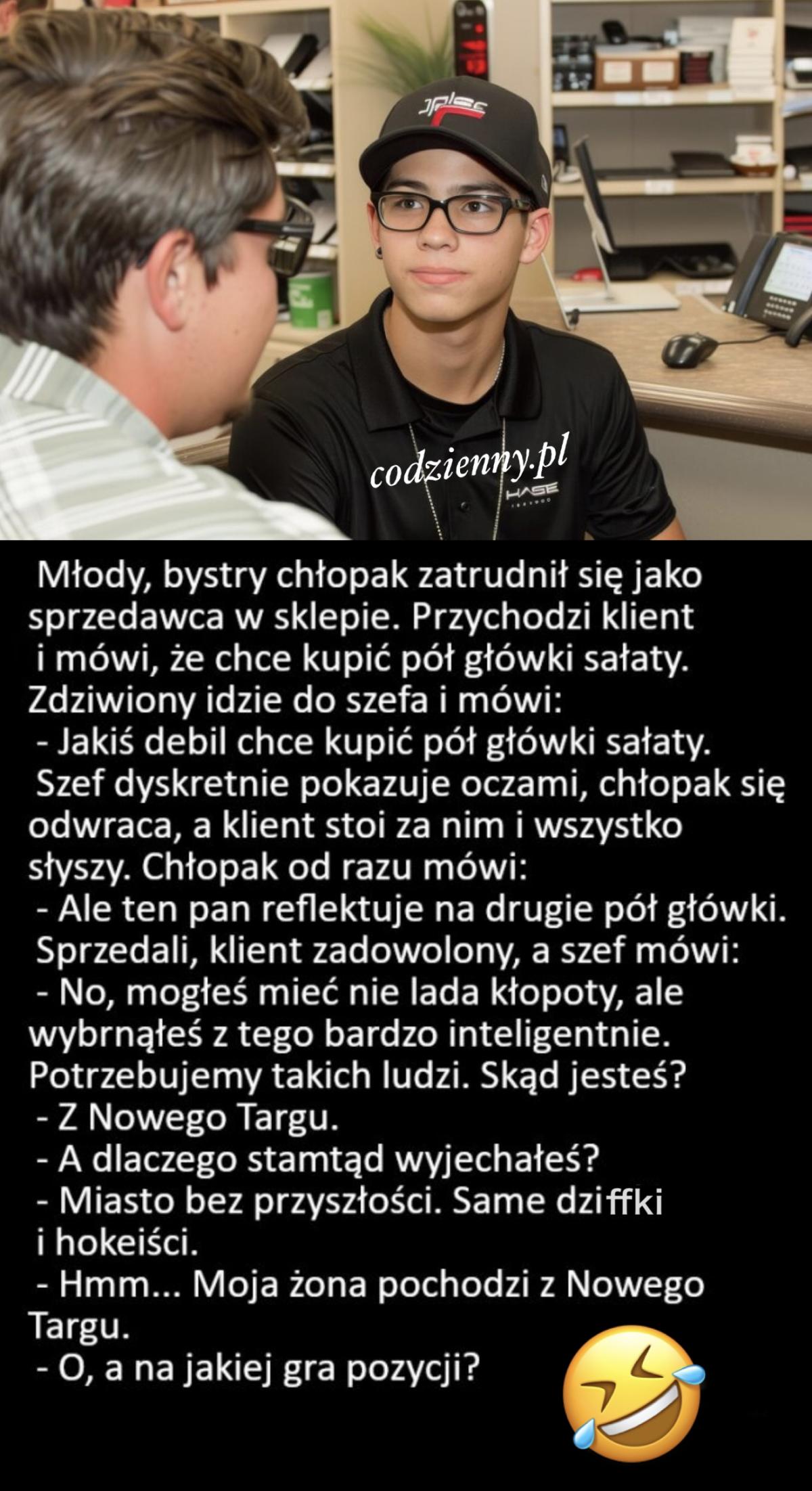 Młody sprzedawca 
