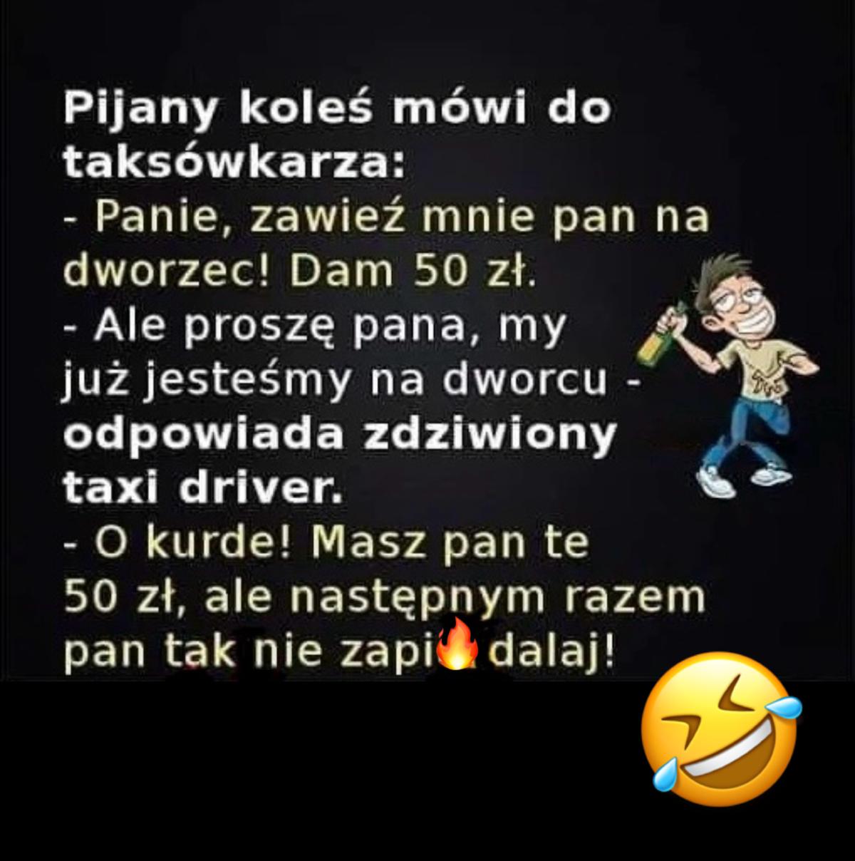 Pijak w taksówce 