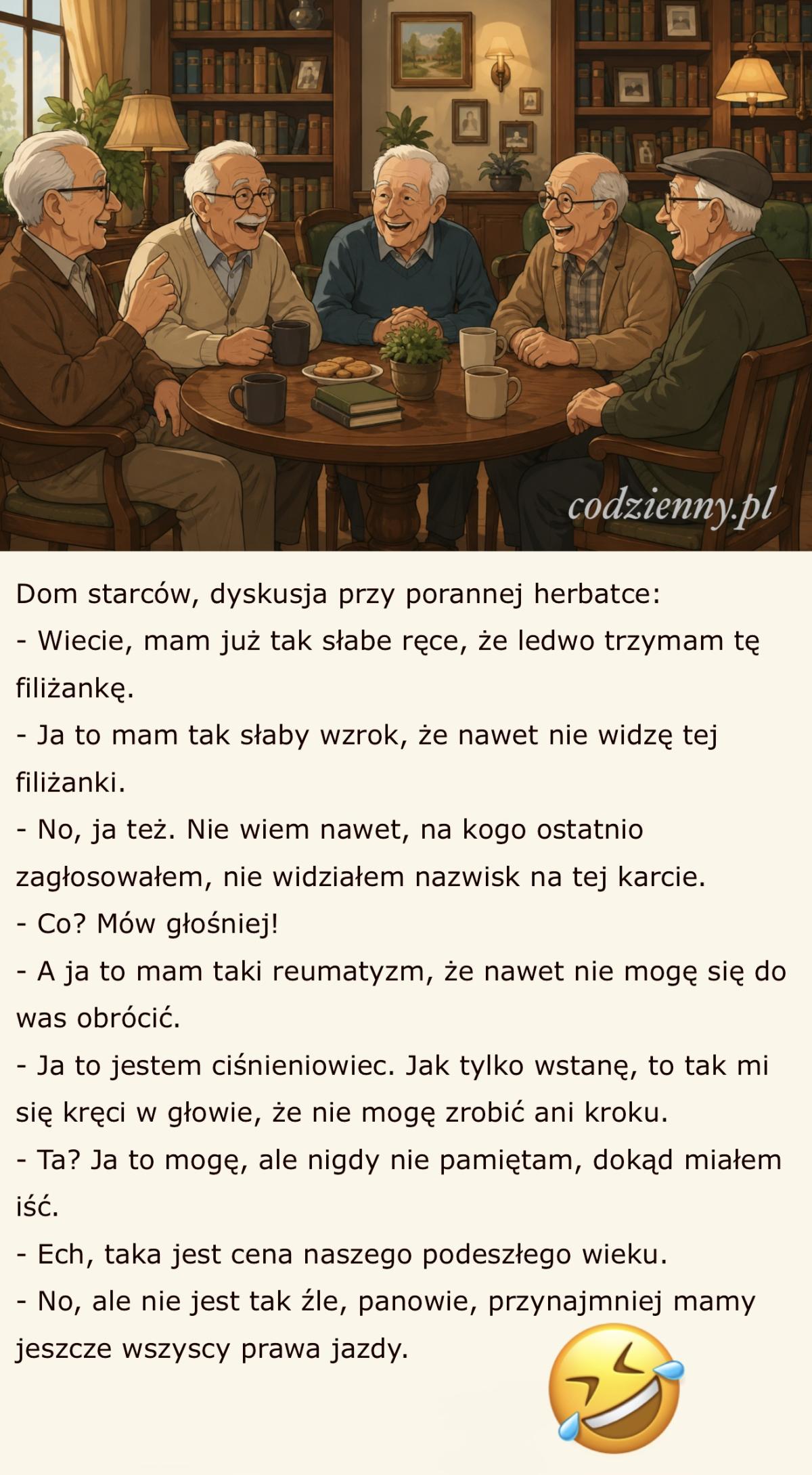 Poranna kawa w domu Starców
