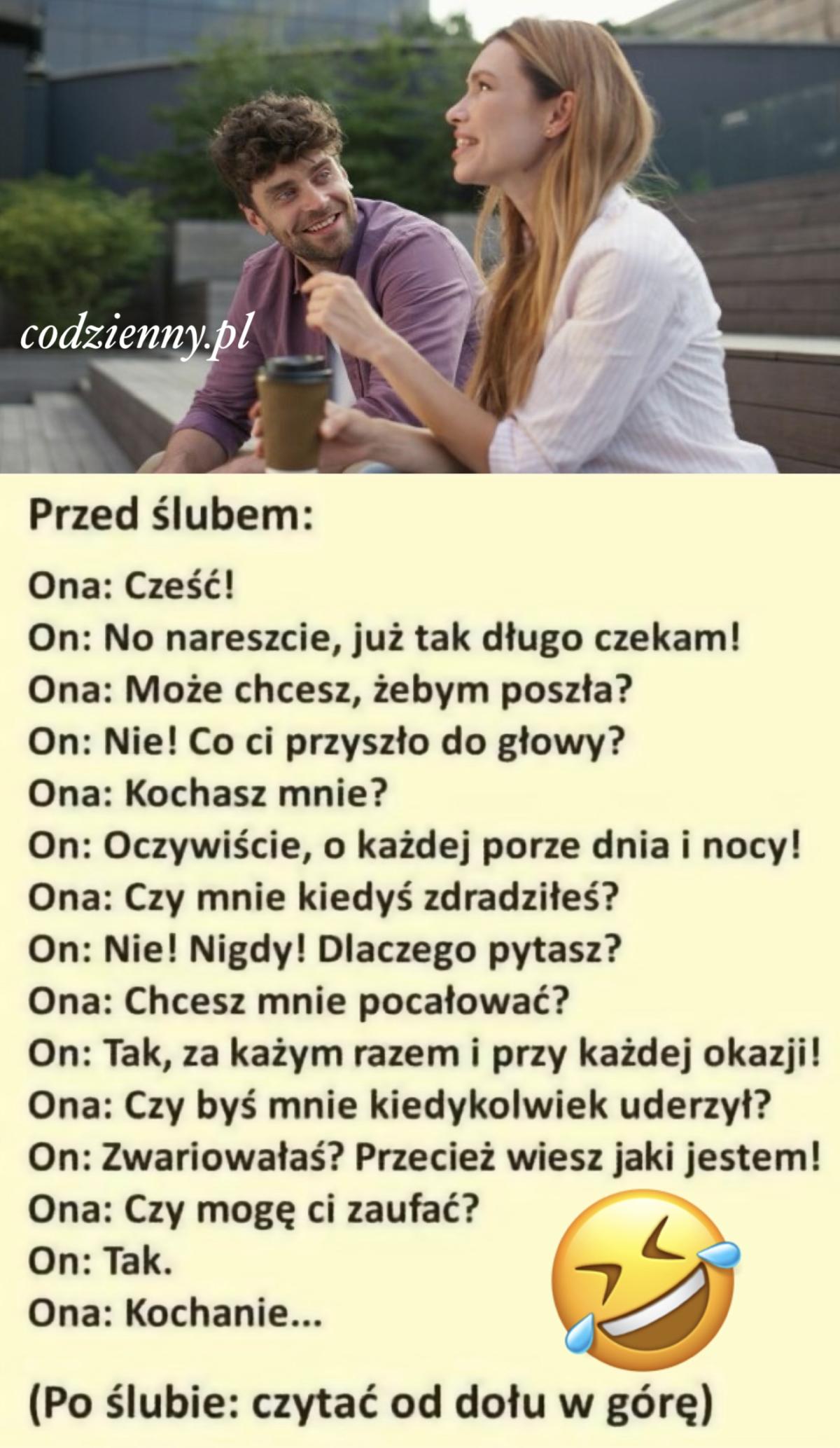 Przed ślubem vs po ślubie 