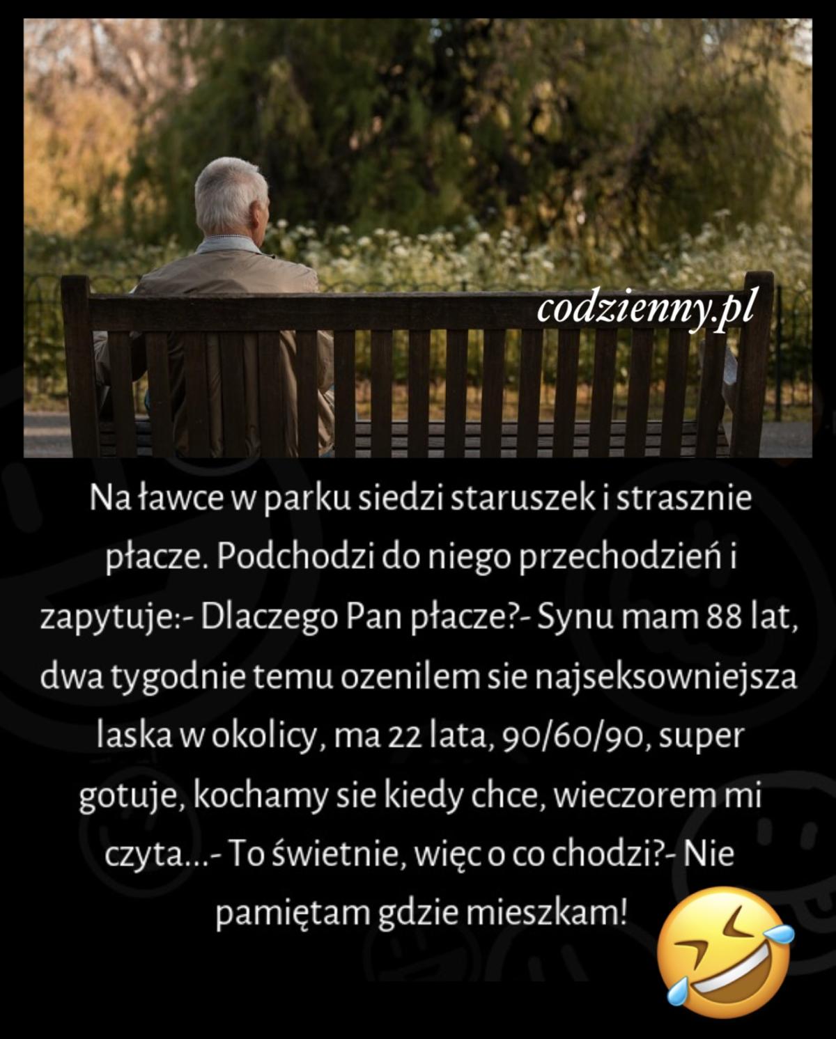 Staruszek w parku