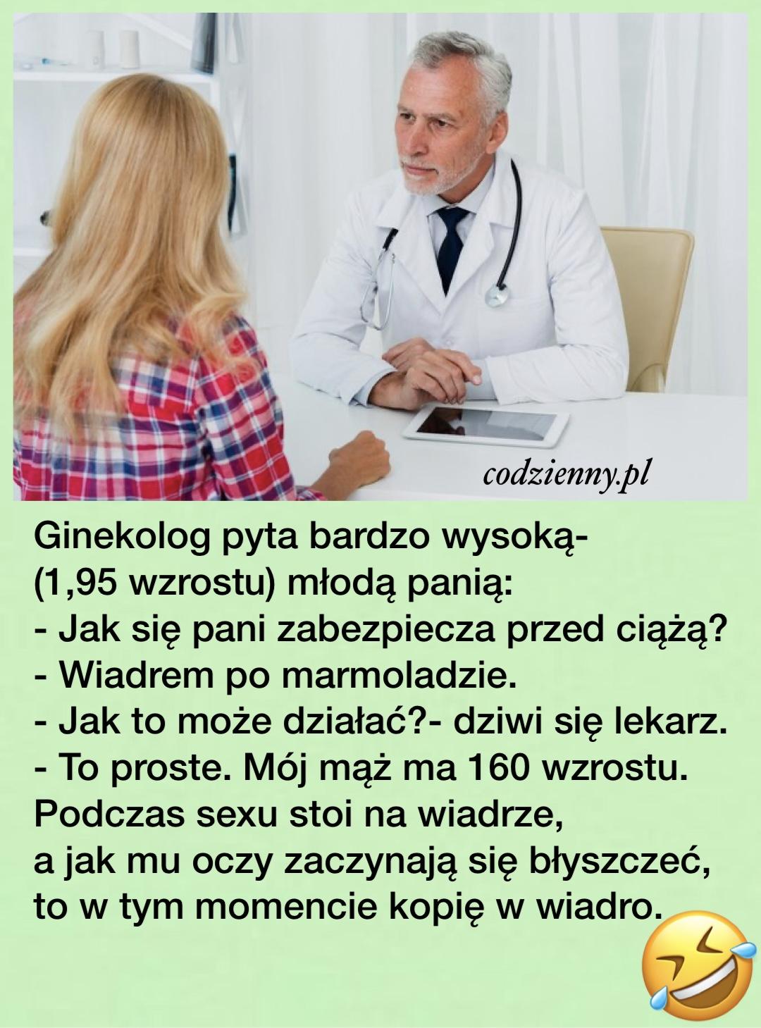 Wysoka kobieta u ginekologa