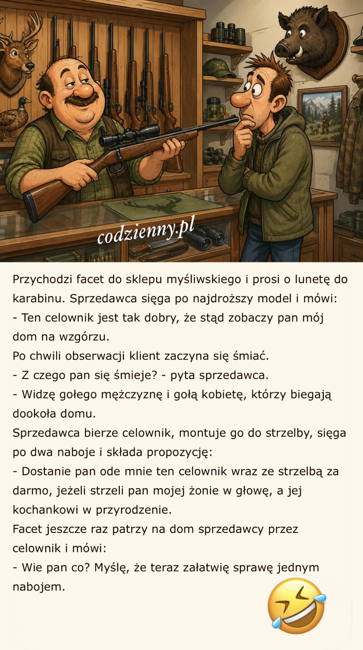 Zakupy w sklepie myśliwskim 